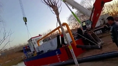 YSCSD250 10 pollici di taglio aspiratore dragaglio in fase di installazione Yongsheng dragaglio